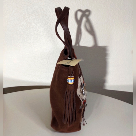 St. John's Bay Scottie Brown Leather Embellished Handheld Tote Bag - Picture 4 of 16